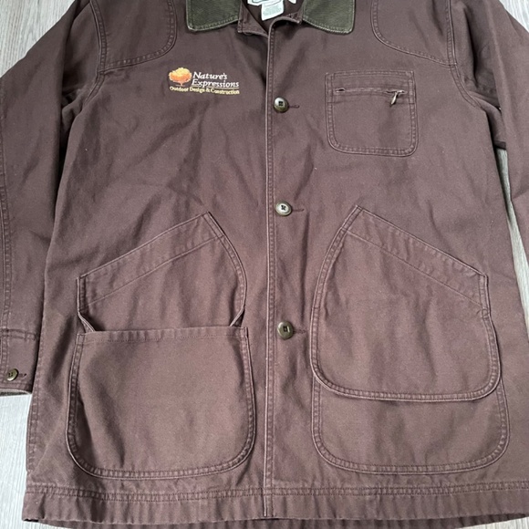 LL Bean Chore Barn Coat Jacket Men's L Plaid Flannel Lined Work Field cotton - Picture 3 of 15